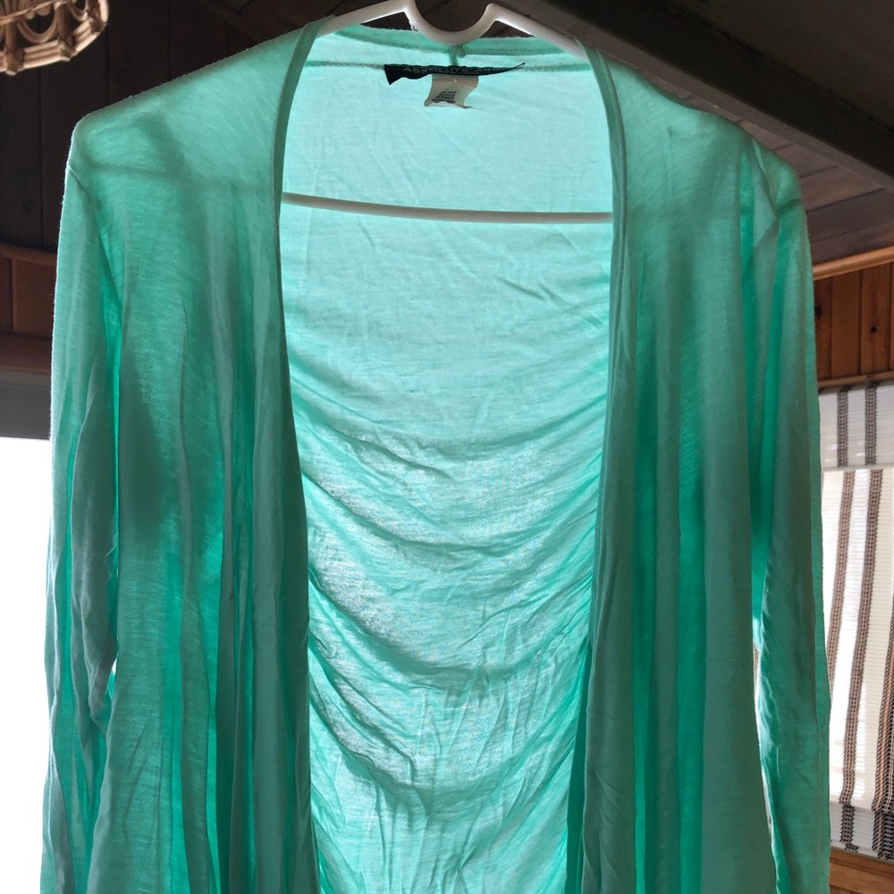 Teal cardigan